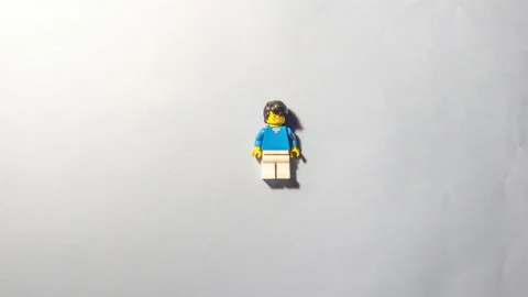 4k stop motion timelapse with blocks figures. Stock Footage 199817422