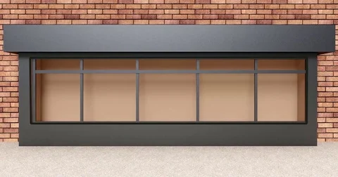 4k. Storefront with a wooden facade. Stock Footage 76121068