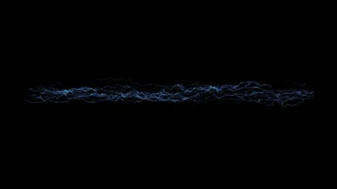 4K Straight Linear Electric Lightning Arc VFX Overlay on Black Background Stock-Footage 341461646