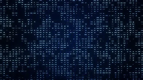 4K stream of binary matrix code on the screen. numbers of the computer matrix Video stock 158034168
