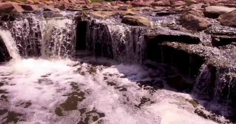 4K Stream Waterfall Video stock 79897122