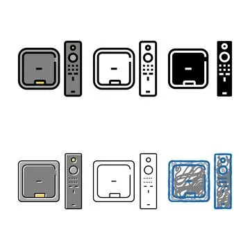 4k streaming player color icon looks vector Stock Illustration