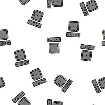 4k streaming player vector seamless pattern Stock Illustration