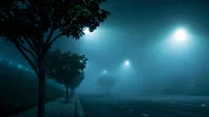 4K. Street Intersection Traffic Foggy Night Los Angeles, California. Timelapse. Stock Footage