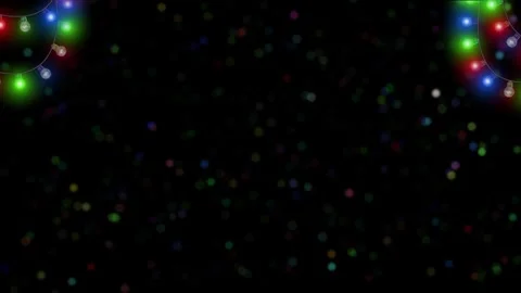 4K String of colorful light bulbs. Looping Christmas holiday themed frame Stock Footage 246684099