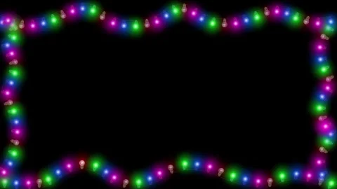 4K String of colorful light bulbs. Looping Christmas holiday themed frame Stock Footage 246855227