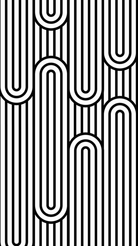 4k striped texture black white animated pattern. Round squares seamless looped. Stock Footage 278657669