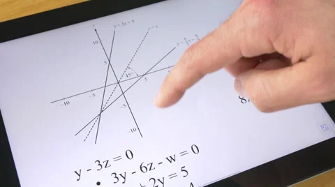 4K Student Studying Math Tablet Stock Footage 38377721