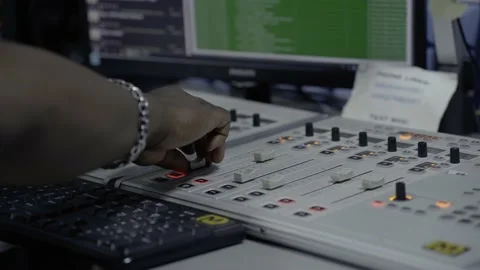 4k studio audio mixer control Stock Footage 238686154
