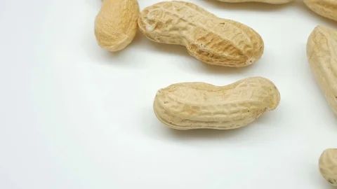 4k, studio shot footage of peanuts rotates in right side, Close-up Stock Footage 82632848