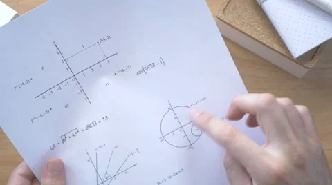 4K Study Math Paper Before Exam Stock Footage 64633230