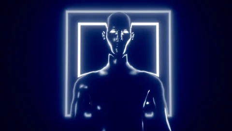 4K Stylized Artificial Intelligence. 3D CGI animation. Stock Footage 101139883