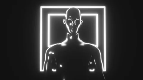 4K Stylized Artificial Intelligence. 3D CGI animation. Stock Footage 101140063