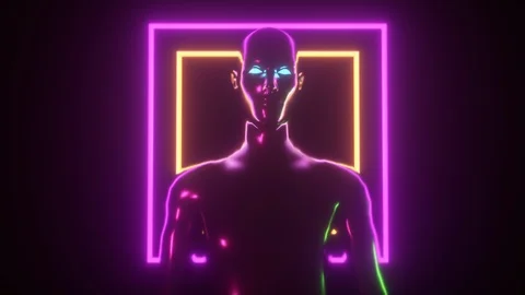 4K Stylized Artificial Intelligence. 3D CGI animation. Stock Footage 101140116