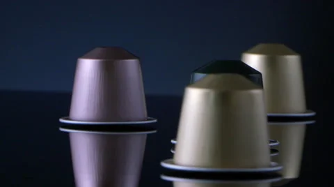 4k stylized coffee capsules Stock Footage 46935762