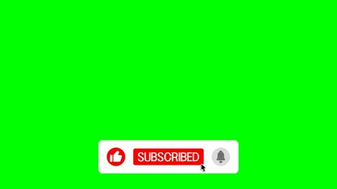 4k like subscribe notification, motion graphic design on green screen chroma key Video stock 313220474