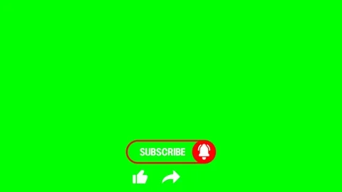 4k like subscribe notification share comment, motion graphic design on green scr Video stock 313169464