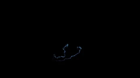 4K Subtle Scattered Electric Arc Branches Overlay on Black Screen 库存影片 343661694