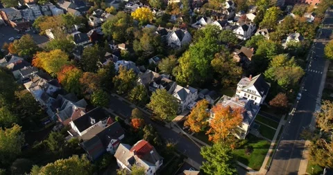 4K Suburban Town Stock Footage 171932553