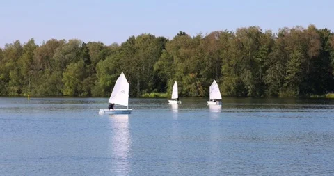 4K, Summer Sailing Race at Stock Footage 297902771