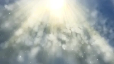 4k sun light with clouds bokeh background Stock-Footage 261253514