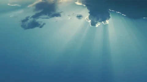 4K Sunray and Silver Line Clouds Stock Footage 50231318