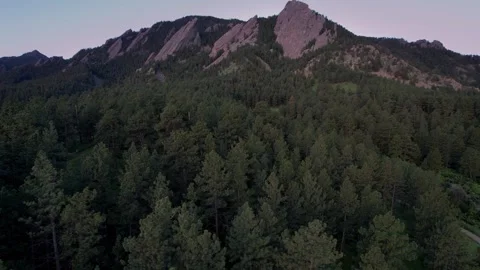 4K Sunrise at Flatirons Trailhead in Boulder Colorado Stock Footage 242306761