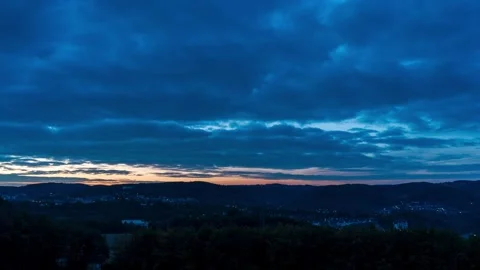 4k sunrise iserlohn germany Stock Footage 252300097