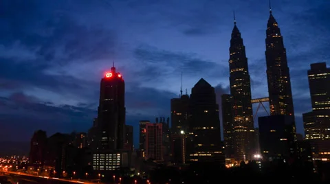 4k Sunrise KL cityscape. Stock Footage 34001472