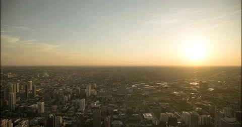 4K sunset of Chicago, Illinois Video stock 47569332