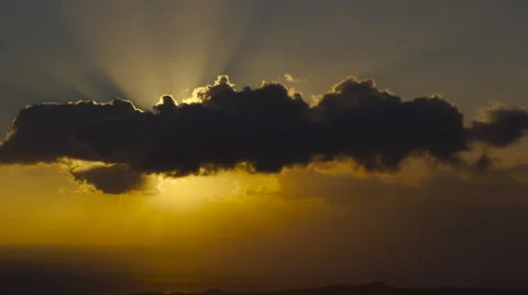 4K Sunset Clouds Ocean Stock Footage 58932049