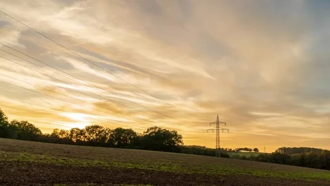 4k Sunset Iserlohn Gerlingsen Stock Footage 252093901