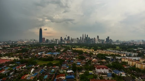 4k sunset Kuala Lumpur Stock Footage 90736488