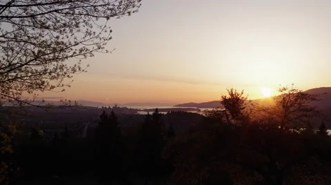 4K Sunset over the city Stock Footage 40605352