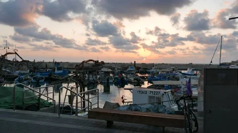 4K Sunset Over Jaffa Stock Footage 51324911