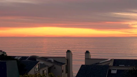 4K Sunset over rooftops Stock Footage 83714773