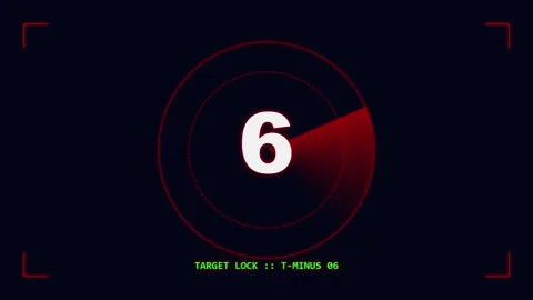 4K Sunset Pastel Countdown Sci Fi Hud Radar Motion Video Background Loop Stock Footage 340376050