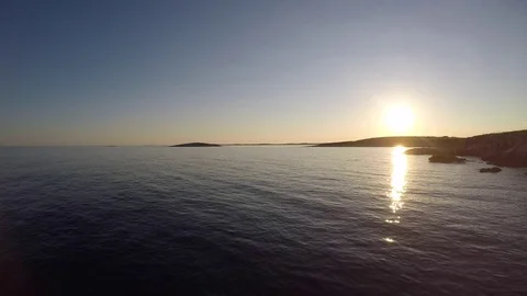4K : Sunset reflection in sea water Stock Footage 75542967