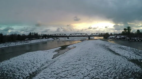 4K. Sunset on the river Kodori, Abkhazia, Ultra HD. 3840x2160 Stock Footage 59739985