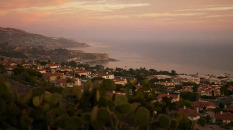 4K Sunset Shoreline Cliffs Time Lapse -Tilt Down- Stock Footage 35659159