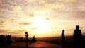 4K Sunset Silhouette 06 Panning R Timelapse Crowds Los Angeles Overlook 4k or 4k+ Resolution
