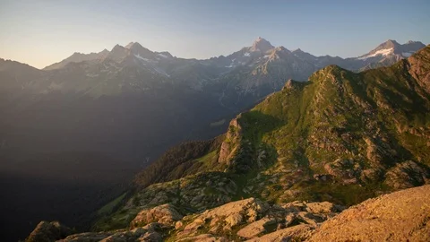 4k sunset time lapse of the amazing rocky mountains Stockbeeldmateriaal 87848597