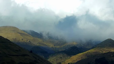 4k sunset time lapse of the clouds passing through the Bolivian Andes mountains Stock Footage 120297202