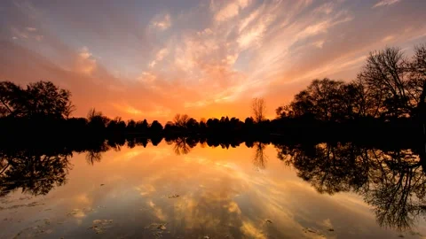 4K Sunset Time-Lapse at Jester Park, Iowa, USA Vidéo 145985911