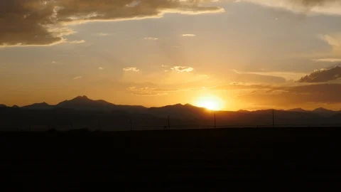 4k Sunset Time Lapse of Mountains With Clouds Video stock 96209499