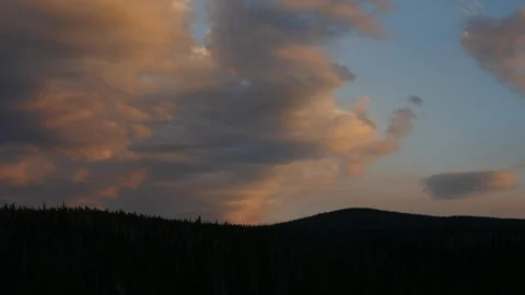 4k Sunset Time Lapse of Mountains With Clouds Video stock 96224656