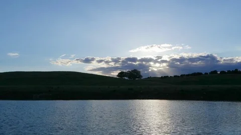 4K. Sunset timelapse in a lagoon of Cordoba, Spain Stock Footage