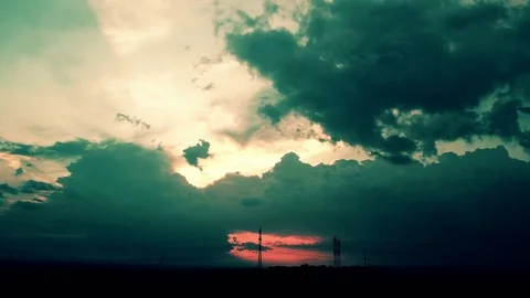 4K sunset. timelapse. motion. Stock Footage 85173616