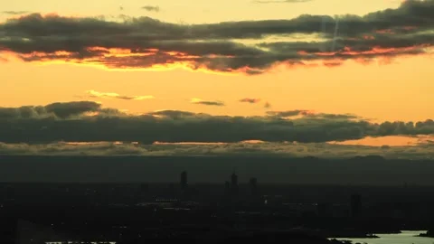4k Sunset timelapse over Sydney cityscape, New South Wales, Australia Stock Footage 254778983