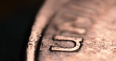 4k Super Macro Close Ups- U.S. Currency- "United" Printed on on $20 Bill Stock Footage 129395212